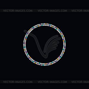 Colorful dot theme art - vector image