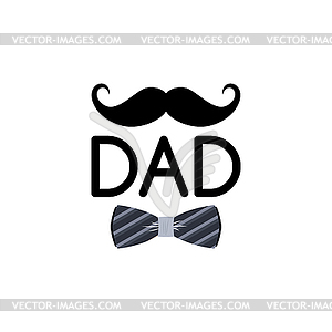 Mustache bow tie - vector EPS clipart