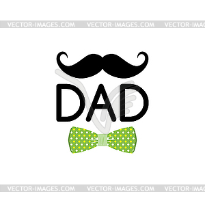 Mustache bow tie - vector image