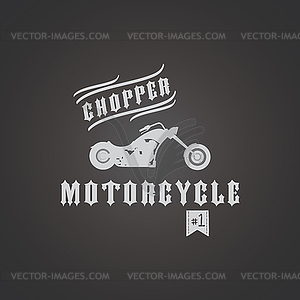 Chopper motorcycle - vector image