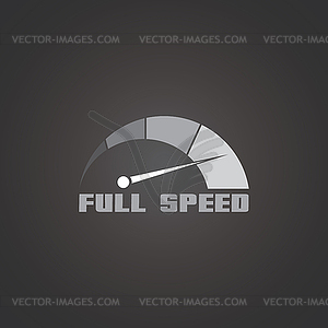 Speed meter art - vector clipart