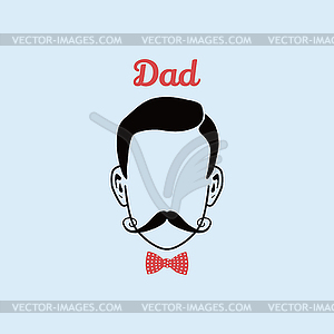 Happy father day - vector image