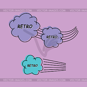 Retro theme bubble speech - vector clip art