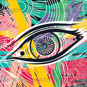 Horus eye abstract art - vector clip art