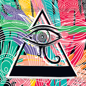 Horus eye abstract art - vector image