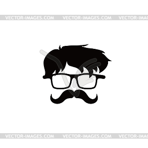 Geek cartoon guy - vector clipart