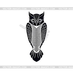 Decorative owl art - vector clipart