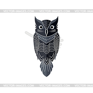 Decorative owl art - vector clipart