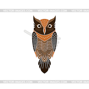 Decorative owl art - vector clip art