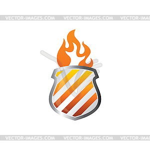 Protector shield - royalty-free vector clipart