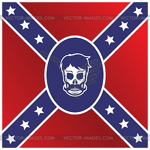 Skull flag - vector clip art