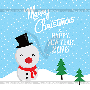 Happy merry christmas - vector clip art