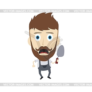 Construction worker guy - vector clipart
