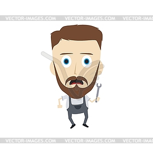 Construction worker guy - vector image