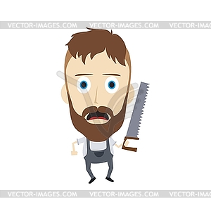 Construction worker guy - vector image