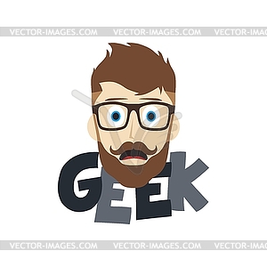 Geek boy - stock vector clipart