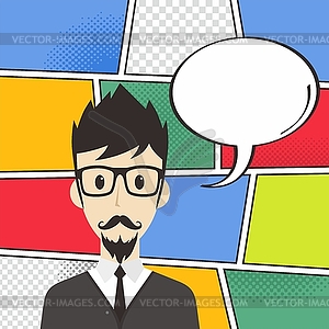 Comic book cartoon template - vector clipart