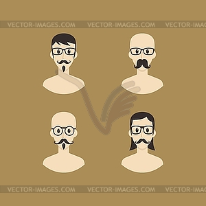 Аватар портрет мультяшный - изображение в векторном виде