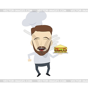 Master chef cartoon - vector image