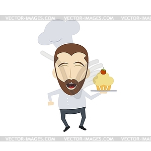 Master chef cartoon - vector clipart
