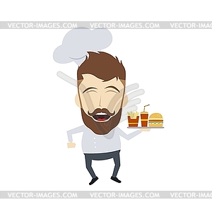 Master chef cartoon - vector clip art