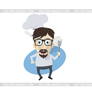 Master chef cartoon - vector clip art