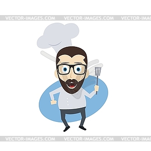 Master chef cartoon - vector clipart