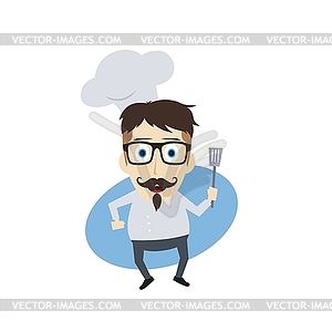 Шеф-повар мультяшный - изображение в векторном виде