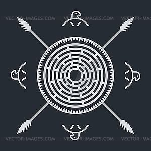 Native ethnic art symbol - vector image