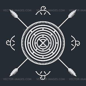 Native ethnic art symbol - stock vector clipart