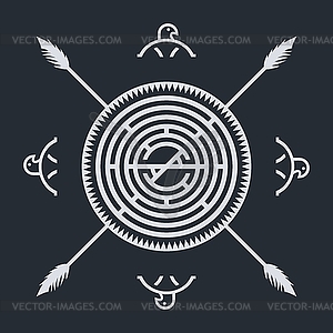 Native ethnic art symbol - vector image