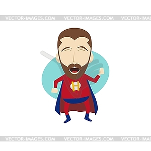 Superhero cartoon - vector EPS clipart