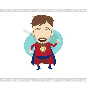 Superhero cartoon - vector clipart