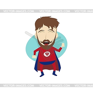 Superhero cartoon - vector clipart