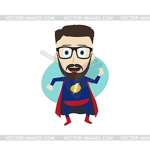 Superhero cartoon - royalty-free vector image