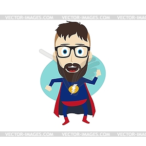Superhero cartoon - vector image