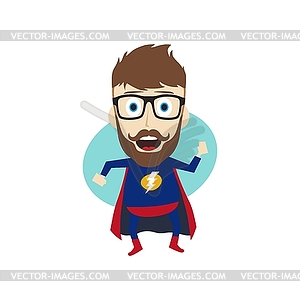 Superhero cartoon - vector image
