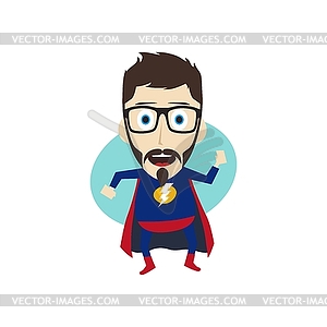 Superhero cartoon - vector clip art