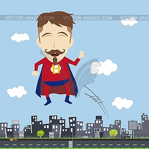 Superhero cartoon - vector image