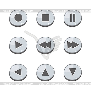 Icon button set - vector clip art