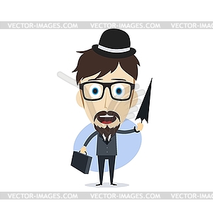 Businessman cartoon - color vector clipart