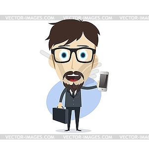 Businessman cartoon - vector clip art