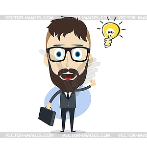 Businessman cartoon - vector clipart / vector image