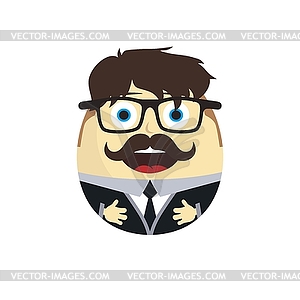 Businessman egg doll - vector clipart