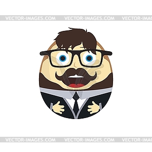 Businessman egg doll - vector clip art