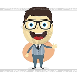 Happy businessman - vector clipart