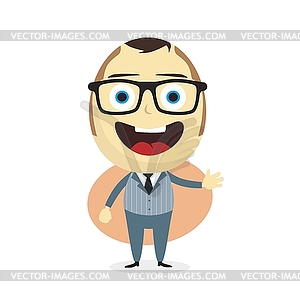 Happy businessman - vector image