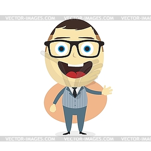 Happy businessman - vector clipart