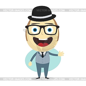 Happy businessman - vector image