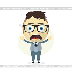 Clueless businessman - vector image